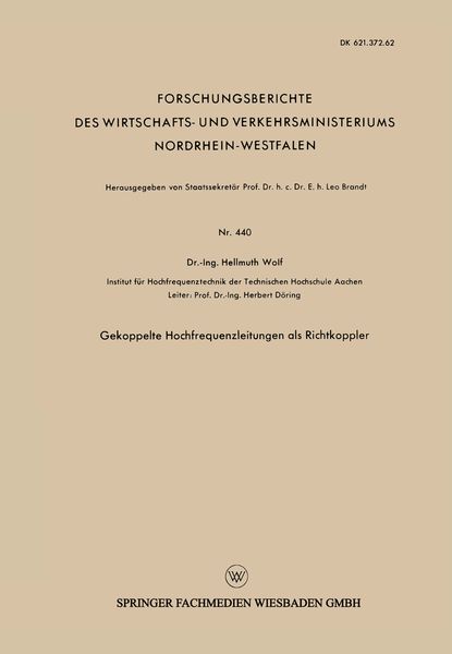 Produktbild: Gekoppelte Hochfrequenzleitungen als Richtkoppler