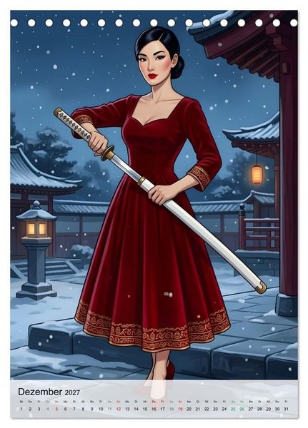 Produktbild: Ninja-Girls (Tischkalender 2027 DIN A5 hoch), CALVENDO Monatskalender