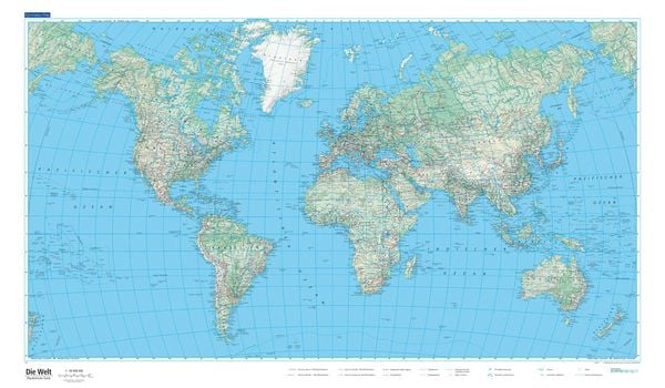 Produktbild: KuF Welt physikalisch 1:50 Mio/Plano