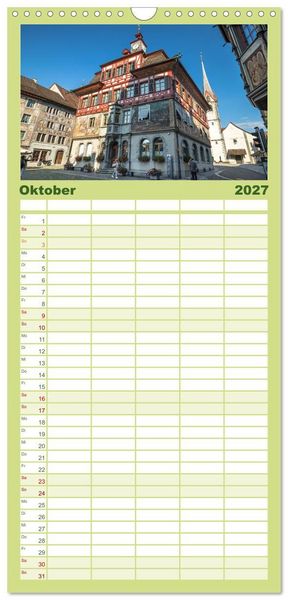 Produktbild: Familienplaner 2027 - Charmantes Stein am Rhein mit 5 Spalten (Wandkalender, 21 x 45 cm) CALVENDO