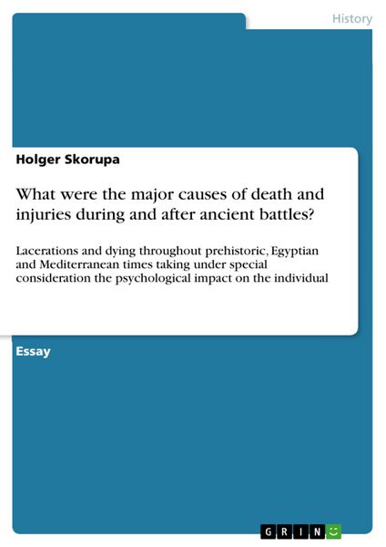 Produktbild: What were the major causes of death and injuries during and after ancient battles?
