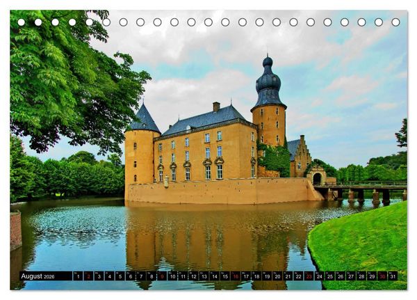 Produktbild: Burgen und Schl&ouml;sser im M&uuml;nsterland (Tischkalender 2026 DIN A5 quer), CALVENDO Monatskalender