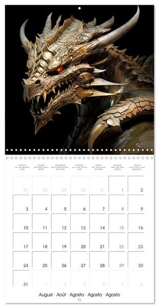 Produktbild: DRAGONS Wings of Power (Wall Calendar 2026 12 &times; 12 Inch) CALVENDO 12 Month Wall Calendar