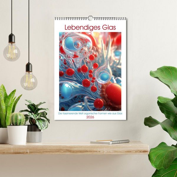 Produktbild: Lebendigs Glas (Wandkalender 2026 DIN A3 hoch), CALVENDO Monatskalender