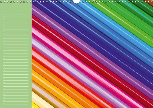 Produktbild: Die bunte Welt der Stifte - Geburtstagskalender (Wandkalender immerw&auml;hrend DIN A3 quer)