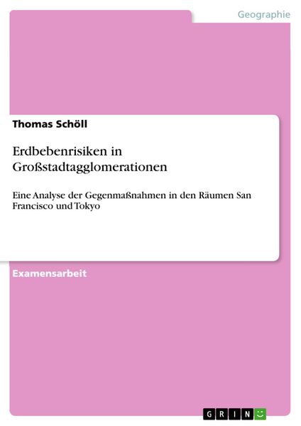 Produktbild: Erdbebenrisiken in Gro&szlig;stadtagglomerationen