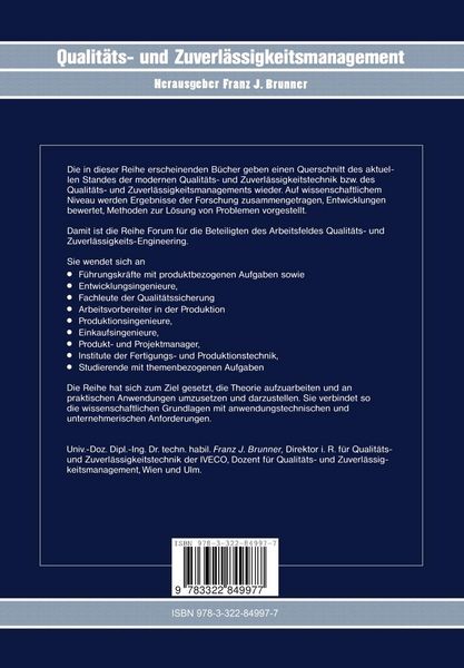 Produktbild: Management von Qualit&auml;t und Zuverl&auml;ssigkeit im Einkauf