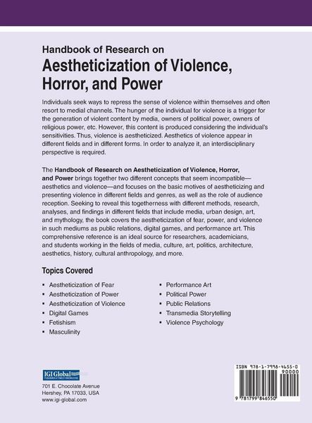 Produktbild: Handbook of Research on Aestheticization of Violence, Horror, and Power