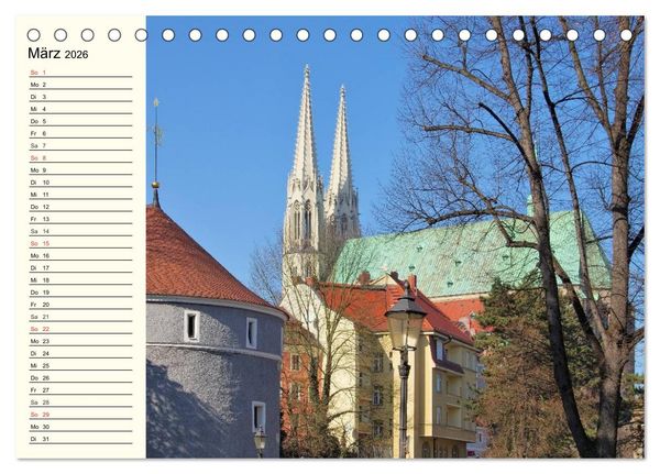 Produktbild: G&ouml;rlitz - Die Perle Niederschlesiens (Tischkalender 2026 DIN A5 quer), CALVENDO Monatskalender