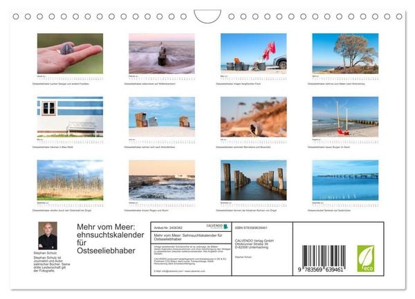 Produktbild: Mehr vom Meer: Sehnsuchtskalender f&uuml;r Ostseeliebhaber (Wandkalender 2027 DIN A4 quer), CALVENDO Monatskalender