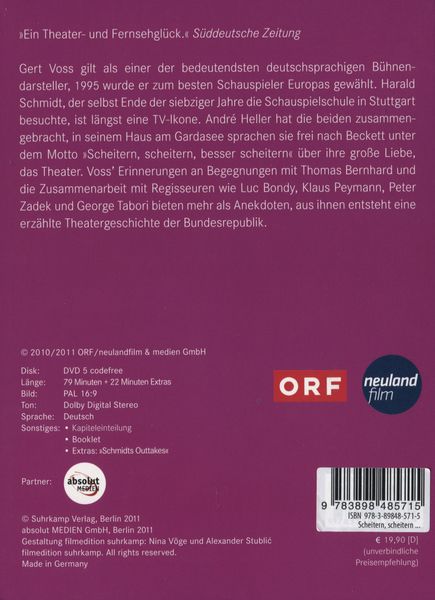 Produktbild: Scheitern, scheitern, besser scheitern,DVD