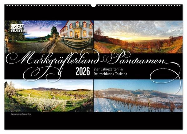 Produktbild: Markgr&auml;flerland-Panoramen - Vier Jahreszeiten in der Toskana Deutschlands (Wandkalender 2026 DIN A2 quer), CALVENDO Monatskalender