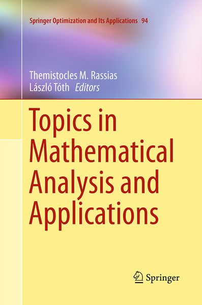 Produktbild: Topics in Mathematical Analysis and Applications