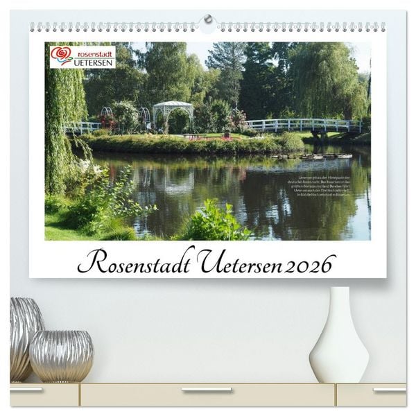 Produktbild: Rosenstadt Uetersen (hochwertiger Premium Wandkalender 2026 DIN A2 quer), Kunstdruck in Hochglanz