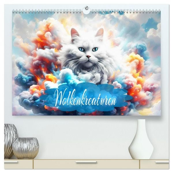 Wolkenkreaturen (hochwertiger Premium Wandkalender 2026 DIN A2 quer), Kunstdruck in Hochglanz