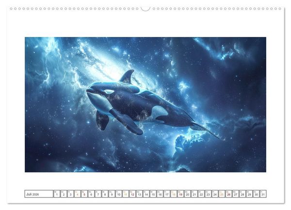 Produktbild: Tiere im Weltraum (hochwertiger Premium Wandkalender 2026 DIN A2 quer), Kunstdruck in Hochglanz