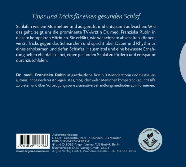 Produktbild: Mein kleines H&ouml;rbuch vom guten Schlaf