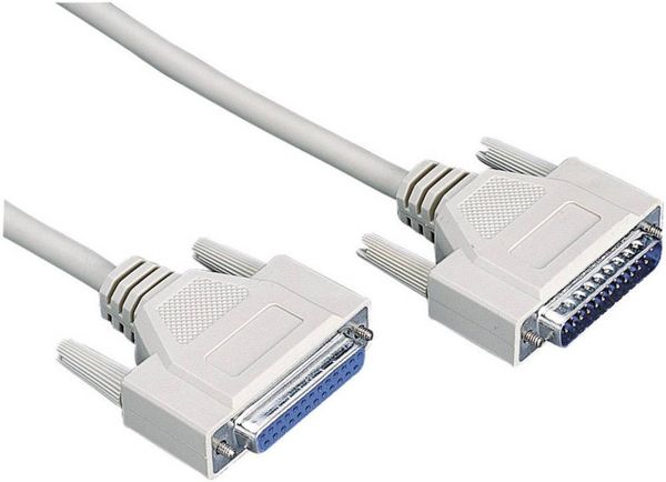 Digitus Seriell, Parallel Verlängerungskabel [1x D-SUB-Stecker 25pol. - 1x D-SUB-Buchse 25pol.] 10.00 m Grau