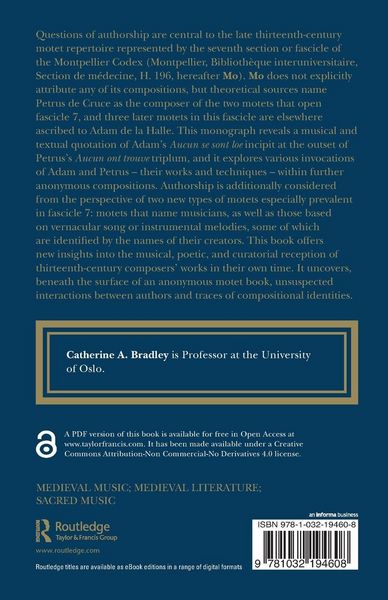 Produktbild: Authorship and Identity in Late Thirteenth-Century Motets