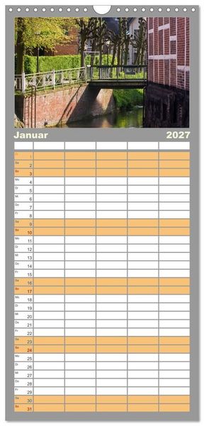 Produktbild: Familienplaner 2027 - Das Alte Land- im Rhythmus der Jahreszeiten mit 5 Spalten (Wandkalender, 21 x 45 cm) CALVENDO