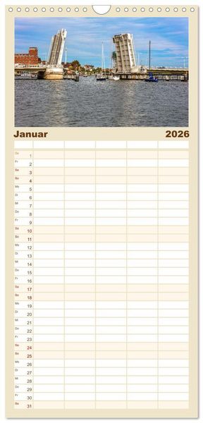 Produktbild: Familienplaner 2026 - Faszination Schlei mit 5 Spalten (Wandkalender, 21 x 45 cm) CALVENDO