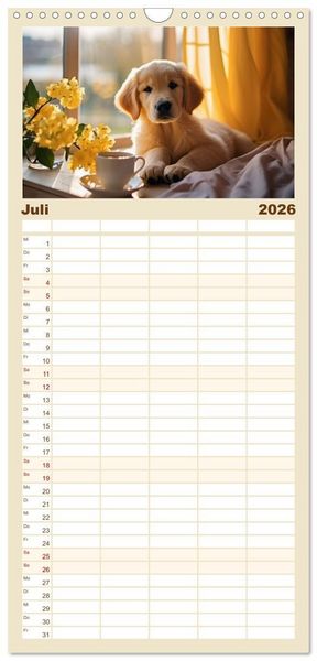 Produktbild: Familienplaner 2026 - Heute ist mein Tag mit 5 Spalten (Wandkalender, 21 x 45 cm) CALVENDO