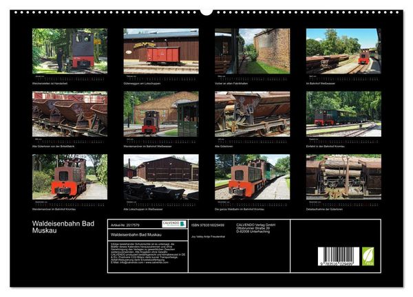 Produktbild: Waldeisenbahn Bad Muskau (hochwertiger Premium Wandkalender 2026 DIN A2 quer), Kunstdruck in Hochglanz