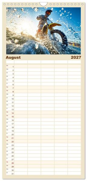 Produktbild: Familienplaner 2027 - MX - Motocross - Impressionen mit 5 Spalten (Wandkalender, 21 x 45 cm) CALVENDO