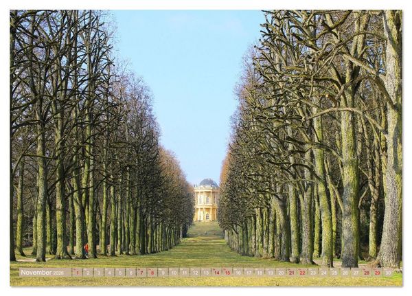 Produktbild: Sanssouci - Ohne Sorge - Schloss und Park (Tischkalender 2026 DIN A5 quer), CALVENDO Monatskalender