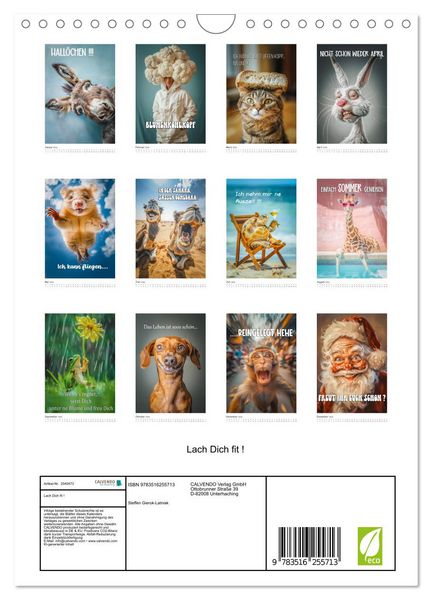 Produktbild: Lach Dich fit ! (Wandkalender 2026 DIN A4 hoch), CALVENDO Monatskalender
