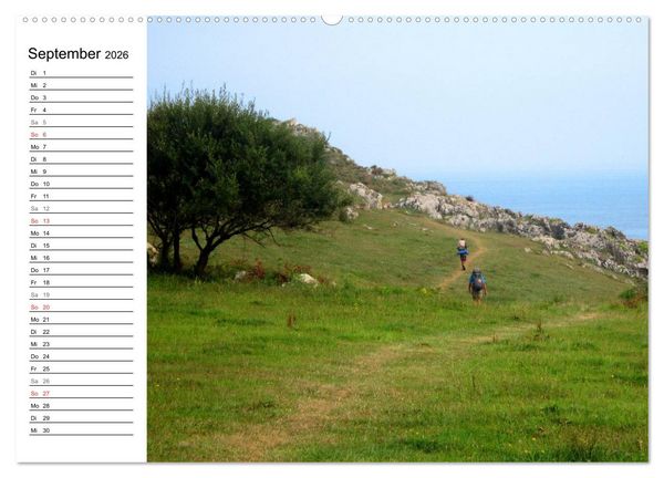 Produktbild: Camino del norte - K&uuml;stenweg (hochwertiger Premium Wandkalender 2026 DIN A2 quer), Kunstdruck in Hochglanz