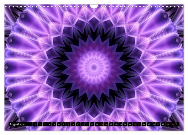 Produktbild: Energie - Mandalas, Spiritualit&auml;t durch die Farbe Lila (Wandkalender 2026 DIN A3 quer), CALVENDO Monatskalender