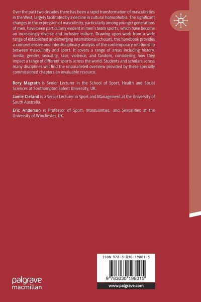Produktbild: The Palgrave Handbook of Masculinity and Sport