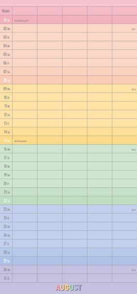 Produktbild: Familienplaner Regenbogen 2027