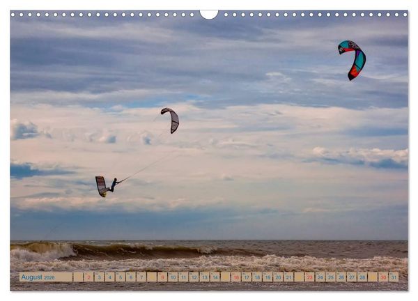 Produktbild: Kitesurfen - &uuml;ber den Wellen (Wandkalender 2026 DIN A3 quer), CALVENDO Monatskalender