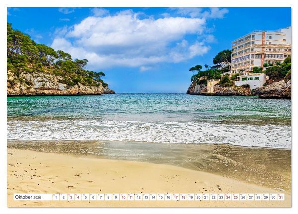 Produktbild: Mallorca - Traumhafte Buchten (Tischkalender 2026 DIN A5 quer), CALVENDO Monatskalender