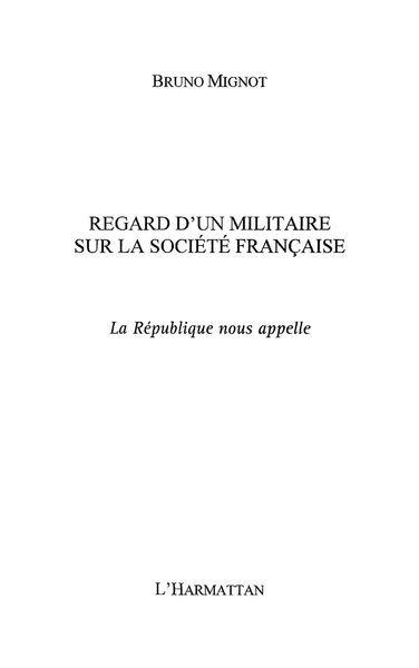 Produktbild: Regard d'un militaire sur la societe fra