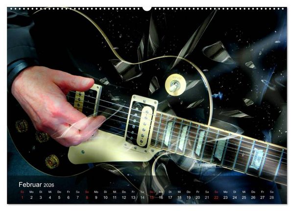 Produktbild: Rockgitarren Power (Wandkalender 2026 DIN A2 quer), CALVENDO Monatskalender