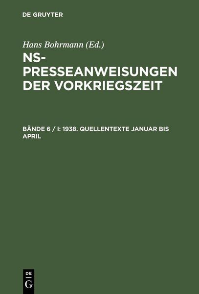 Produktbild: 1938. Quellentexte