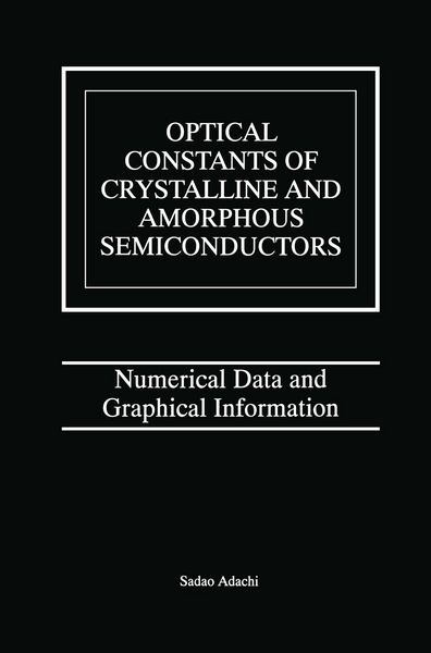 Produktbild: Optical Constants of Crystalline and Amorphous Semiconductors