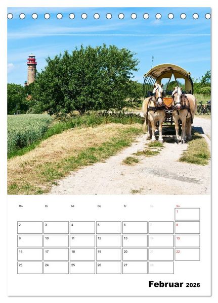 Produktbild: R&uuml;gen und Hiddensee - Bilder eines Sommers / Planer (Tischkalender 2026 DIN A5 hoch), CALVENDO Monatskalender