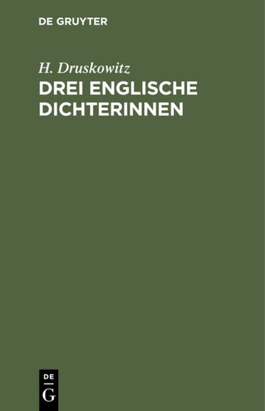 Produktbild: Drei englische Dichterinnen