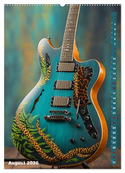 Produktbild: Traumhafte Gitarren (hochwertiger Premium Wandkalender 2026 DIN A2 hoch), Kunstdruck in Hochglanz