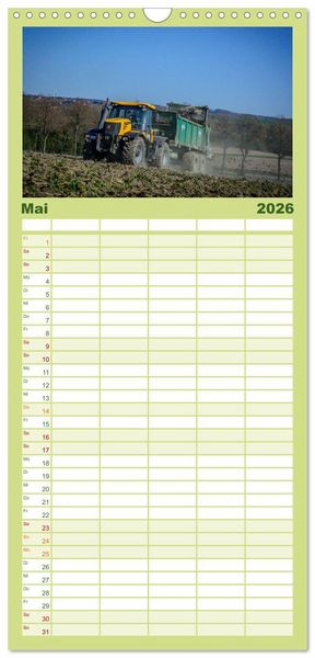 Produktbild: Familienplaner 2026 - Landwirtschaft im Weserbergland mit 5 Spalten (Wandkalender, 21 x 45 cm) CALVENDO