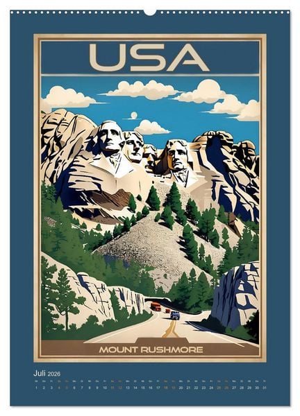 Produktbild: World Travel Poster - nostalgische Reise um die Welt (Wandkalender 2026 DIN A2 hoch), CALVENDO Monatskalender