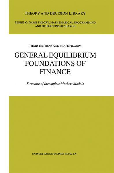Produktbild: General Equilibrium Foundations of Finance