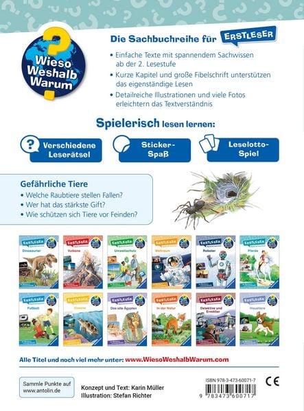Produktbild: Wieso? Weshalb? Warum? Erstleser, Band 16 - Gef&auml;hrliche Tiere