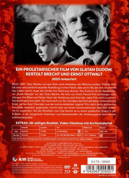 Produktbild: Kuhle Wampe oder: Wem geh&ouml;rt die Welt? - limitiertes und nummeriertes Mediabook (+ DVD)