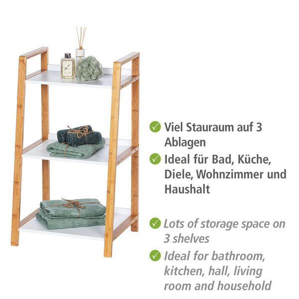 Produktbild: Regal Mod. Finja aus Bambus mit 3 Etagen, aus Bambus