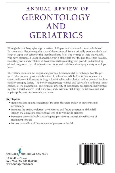 Produktbild: Annual Review of Gerontology and Geriatrics, Volume 38, 2018